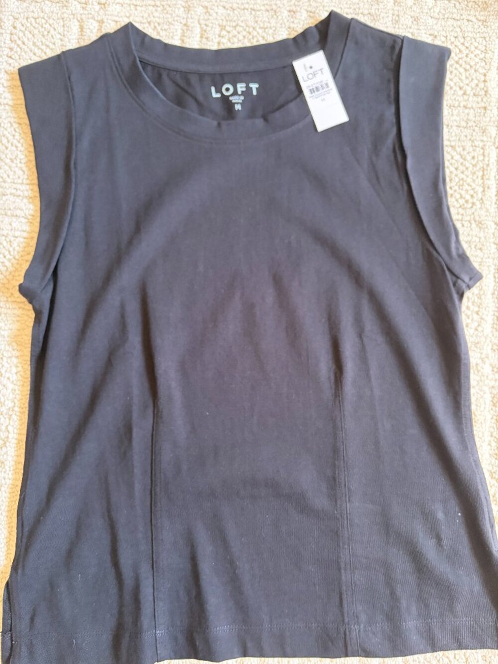 Loft Cotton Womens Black Top